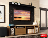 Rack Madesa Cancun con Panel para TV hasta 65 Pulgadas Marrón/Negro
