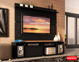 Rack Madesa Cancun con Panel para TV hasta 65 Pulgadas Negro