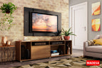 Rack Cancun con Panel de TV hasta 58 Pulgadas 180 cm Marrón/Negro Madesa