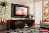 Rack Madesa Cancun con Panel para TV hasta 58 Pulgadas Marrón/Negro