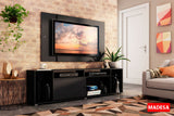 Rack Madesa Cancun con Panel para TV hasta 58 Pulgadas Negro