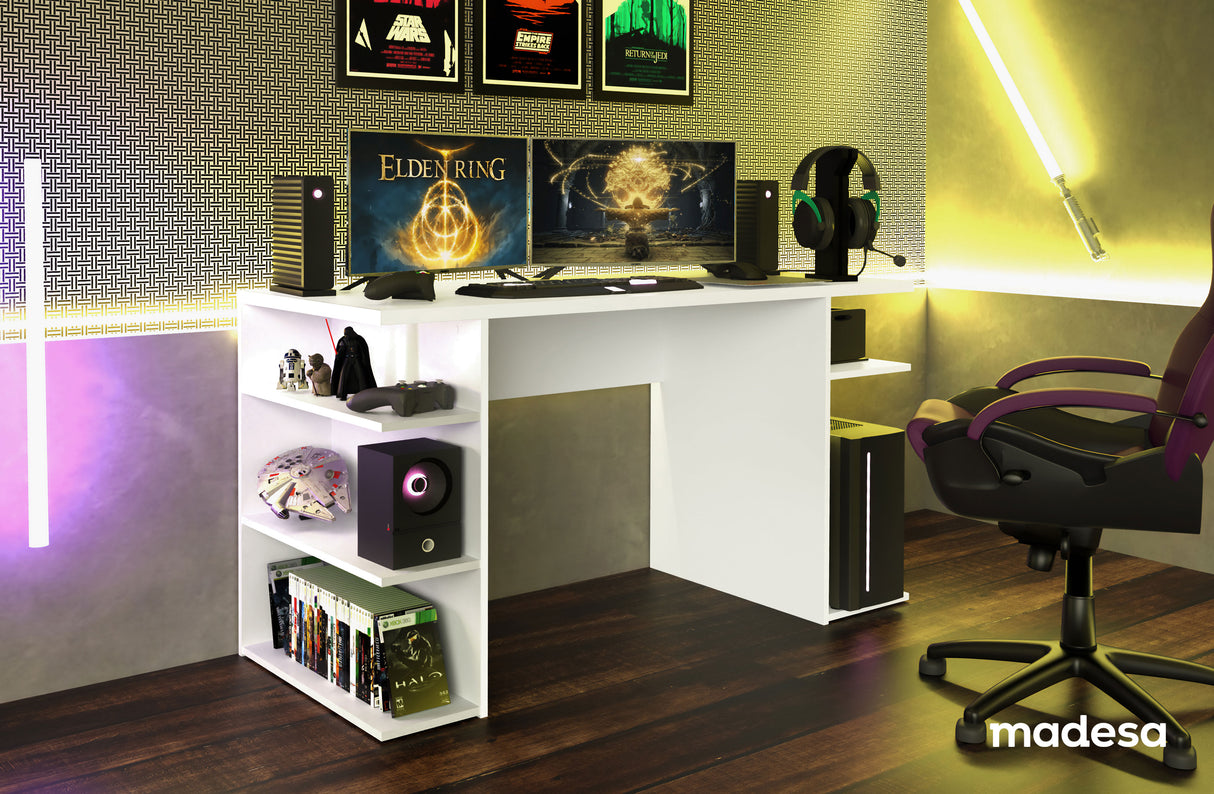 Escritorio Gamer 9409 Madesa Blanco