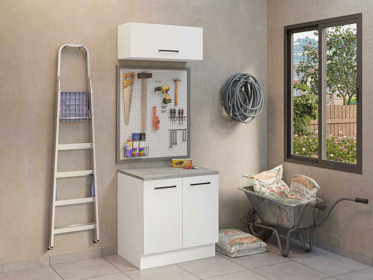 Mueble Integral Multiuso Garaje 80cm Blanco