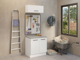 Mueble Integral Multiuso Garaje 80cm Blanco