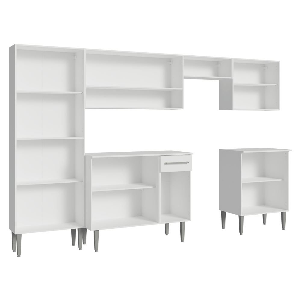 Combo completo de Cocina 293cm Blanco Emilly Madesa 02