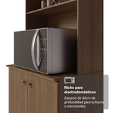Cocina compacta 235cm Marrón Gourmet Madesa XA03