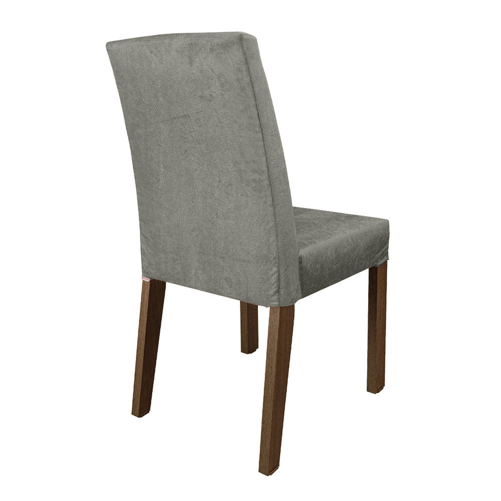 Juego de Comedor Renata con 6 Sillas Marron/Crema/Gris