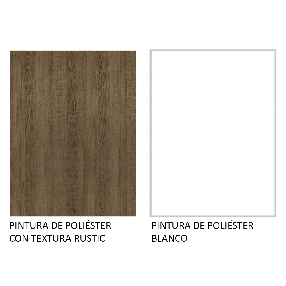 Cocina Integral 229cm Marrón/Blanco Emilly Fit Madesa 03