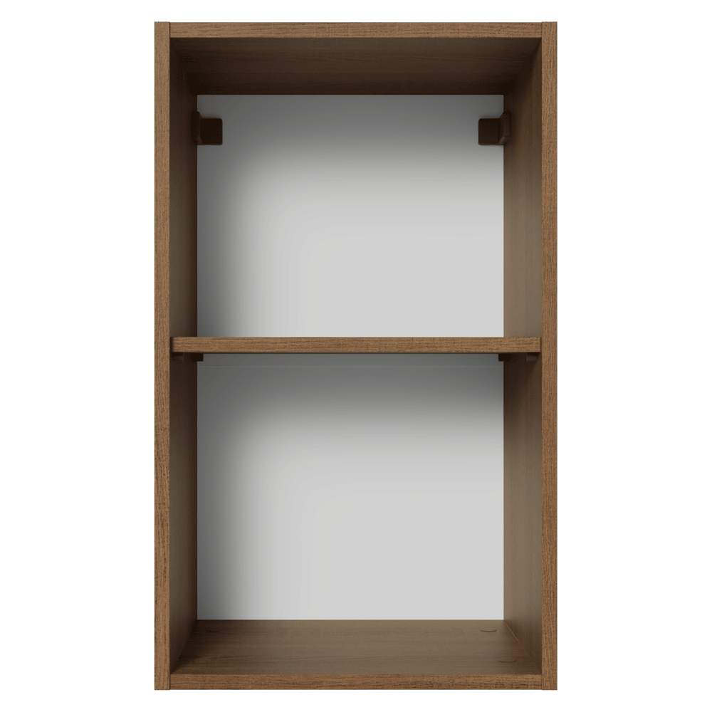 Alacena 40 cm 1 Puerta Marrón/Negro Vidrio Reflecta Bronce Vinilo Madesa