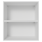 Kit 2 Alacenas 60 cm 2 Puertas con Vidrio Reflecta Bronce Blanco/Negro Vinilo Madesa
