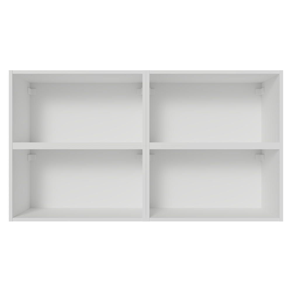 Kit 4 Alacenas 120 cm 4 Puertas con Vidrio Reflecta Bronce Blanco/Negro Vinilo Madesa
