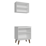 Kit de Cocina con Alacena y Mueble Bajo 70 cm Blanco Pieta Madesa