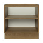 Bajo Mesada 80 x 60 cm 2 Puertas (Sin Mesada) Marrón/Blanco Aterciopelado Lux Madesa