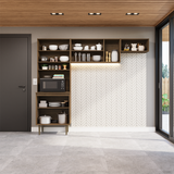 Cocina compacta 235cm Marrón/Crema Gourmet Madesa XB03