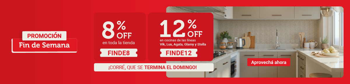 Festival do Lar Madesa: até 40% OFF em itens selecionados, 12% OFF no Pix e até 15x sem juros. Cozinha planejada branca com ilha central.