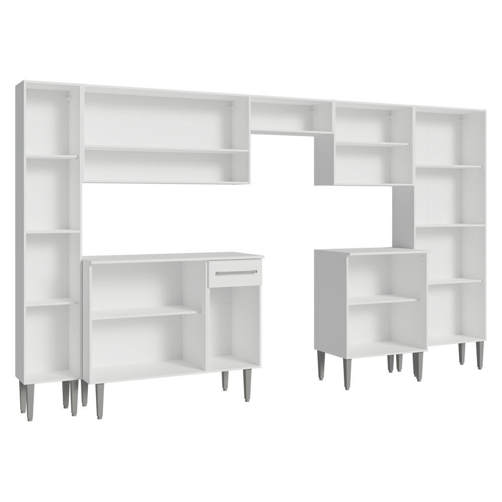 Combo completo de Cocina 325cm Blanco Emilly Madesa 02