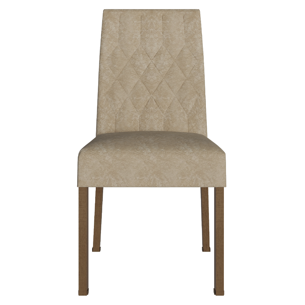Juego de Comedor Tapa con Vidrio 6 Sillas Marrón/Blanco/Imperial Dinan Madesa