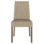 Juego de Comedor con Vidrio Sobrepuesto 6 Sillas Marrón/Blanco/Imperial Dinan Madesa