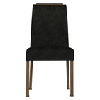 Juego de Comedor con Vidrio Sobrepuesto 4 Sillas Marrón/Oxford Todi Madesa