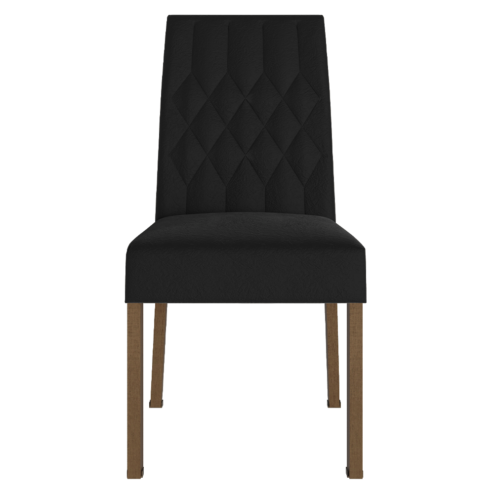 Juego de Comedor Tapa con Vidrio 6 Sillas Marrón/Oxford Dinan Madesa