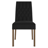 Juego de Comedor Tapa con Vidrio 6 Sillas Marrón/Oxford Dinan Madesa