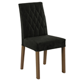 Juego de Comedor con Tapa de Madera 6 Sillas Marrón/Negro/Oxford Luso Madesa
