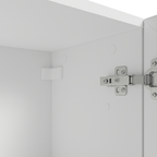 Cristalero 70 cm 2 Puertas de Vidrio Blanco Vik Madesa
