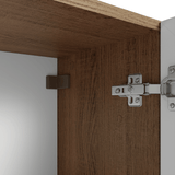 Cristalero 70 cm 2 Puertas de Vidrio Vik Marrón/Blanco