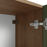 Cristalero 70 cm 2 Puertas de Vidrio Vik Marrón/Verde