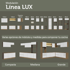 Bajo Mesada 80 x 60 cm 2 Puertas (Sin Mesada) Marrón/Blanco Aterciopelado Lux Madesa