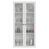 Cristalero 70 cm 2 Puertas de Vidrio Vik Blanco