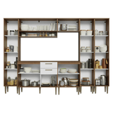 Combo completo de Cocina 285 cm Marrón/Blanco Lille Madesa 01