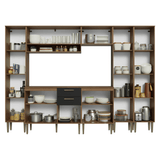 Combo completo de Cocina 285 cm Marrón/Negro Lille Madesa 01
