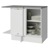 Bajo Mesada Esquinero 102 x 64 cm 1 Puerta (Con Mesada) Blanco Agata Madesa