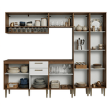 Combo completo de Cocina 245 cm Marrón/Blanco Lille Madesa 01