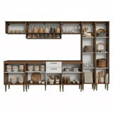 Combo completo de Cocina 305 cm Marrón/Blanco Lille Madesa 01