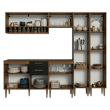 Combo completo de Cocina 245 cm Marrón/Negro Lille Madesa 01