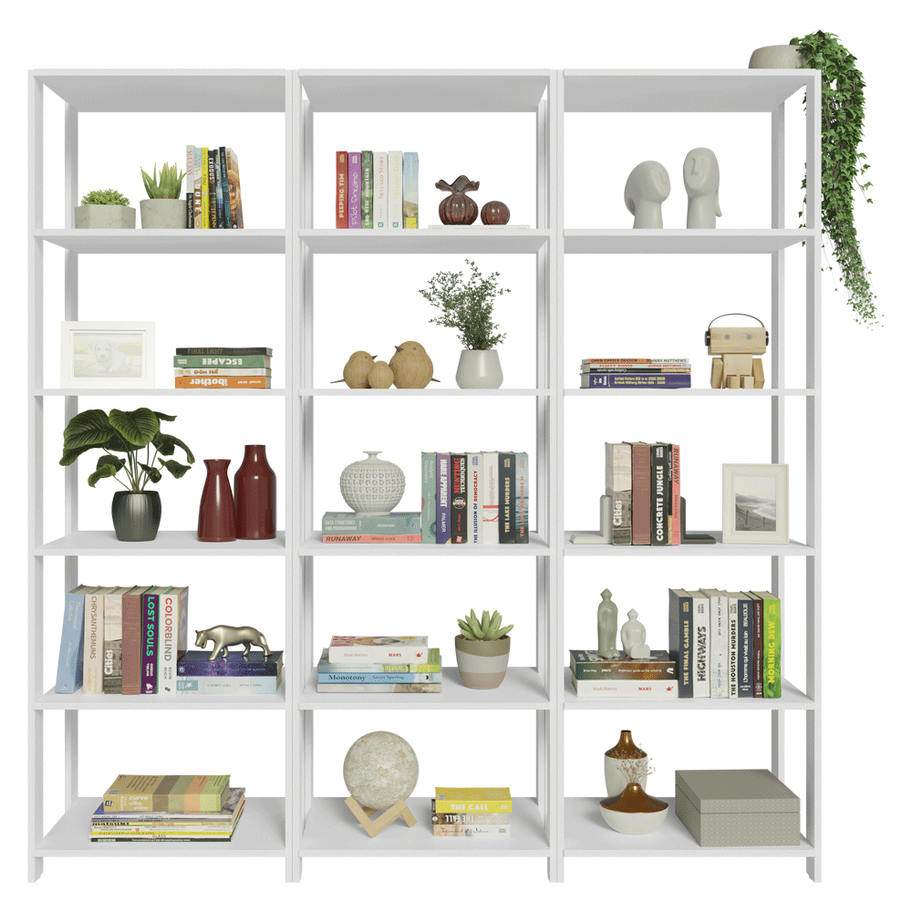 Estante Mueble Multiuso para Livros 177 cm Blanco Madesa