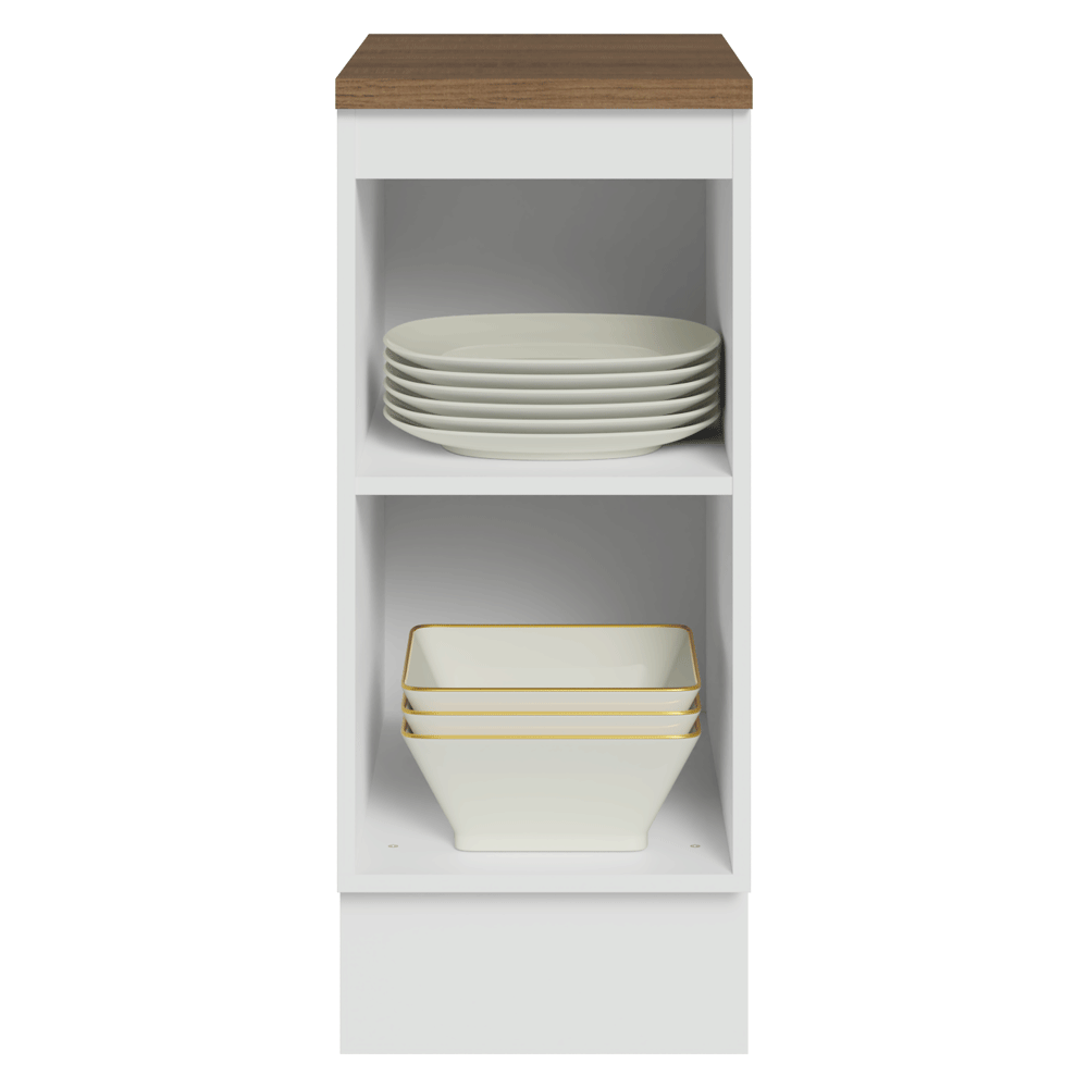 Bajo Mesada 35 cm 1 Puerta Blanco/Marrón Agata Madesa