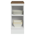 Bajo Mesada 35 cm 1 Puerta Blanco/Marrón Agata Madesa