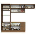 Combo completo de Cocina 270 cm Marrón Stella Madesa