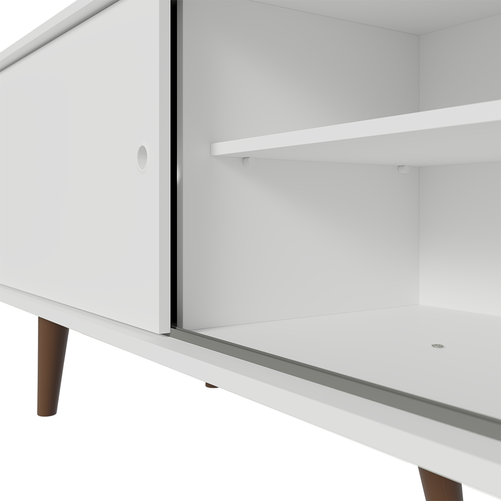 Rack para TV hasta 80 pulgadas 160 cm Con Patas Torino Blanco/Marrón