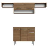 Combo completo de Cocina 225cm Marrón Emilly 01