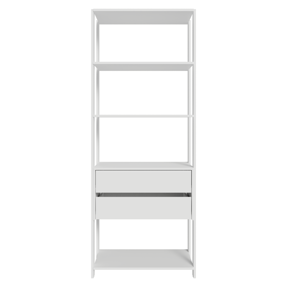 Placard Abierto Madesa Valencia 2 Cajones 4 Niveles 0.70 m x 1.80 m Blanco