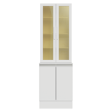 Kit Bajo Mesada + Cristalero 60 cm Smart 100% MDF Blanco