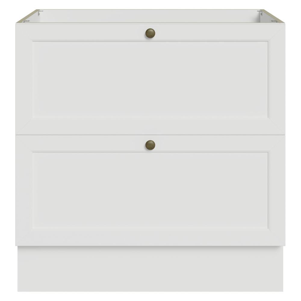 Bajo Mesada de Cocina 80 x 60 cm 2 Cajones (Sin Mesada) Blanco Vik Madesa