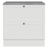 Bajo Mesada de Cocina 80 x 60 cm 2 Cajones (con Mesada) Blanco Vik Madesa