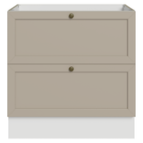 Bajo Mesada 80 x 60 cm 2 Cajones (Sin Mesada) Blanco/Crema Vik Madesa