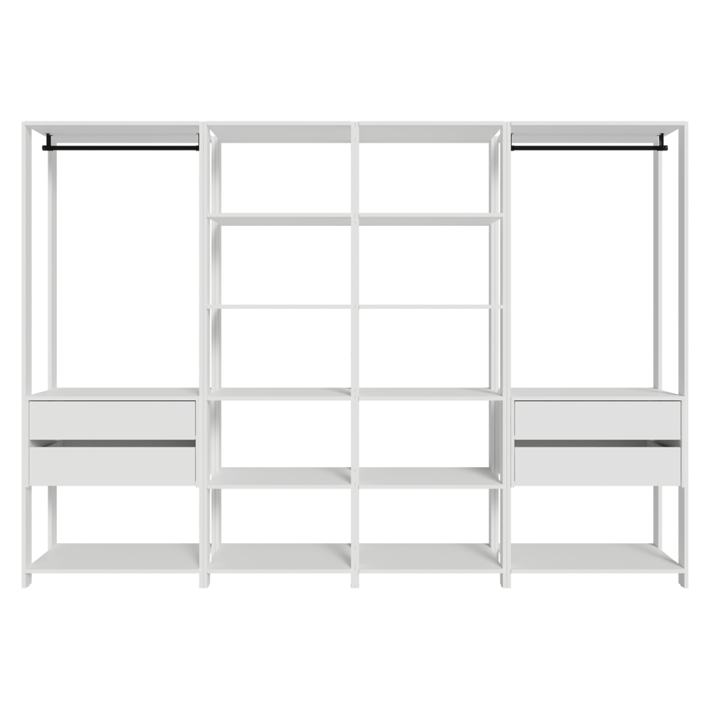 Placard Modulado 258 cm 4 Cajones Valencia Blanco 02