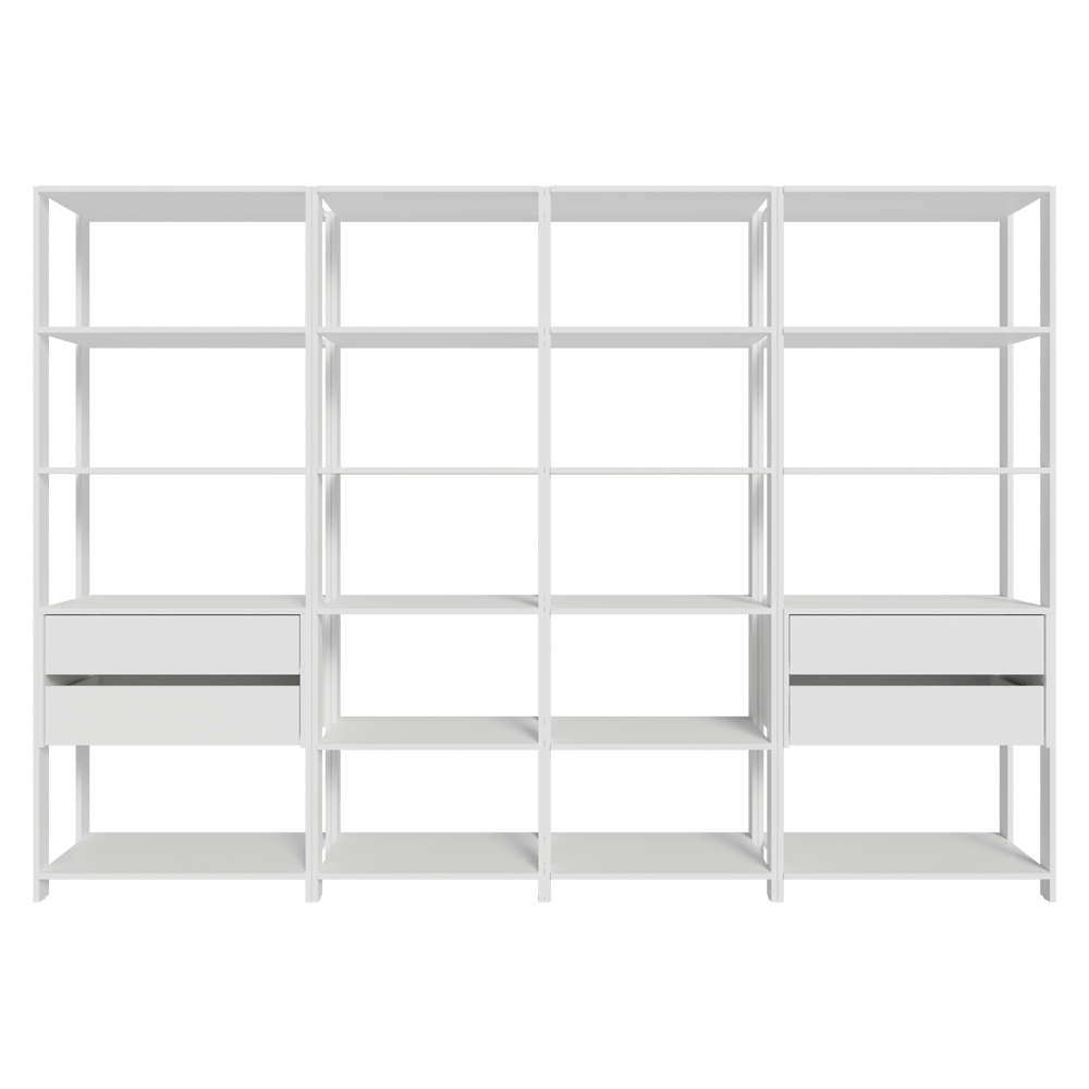 Placard Modulado 258 cm 4 Cajones Valencia Blanco 06